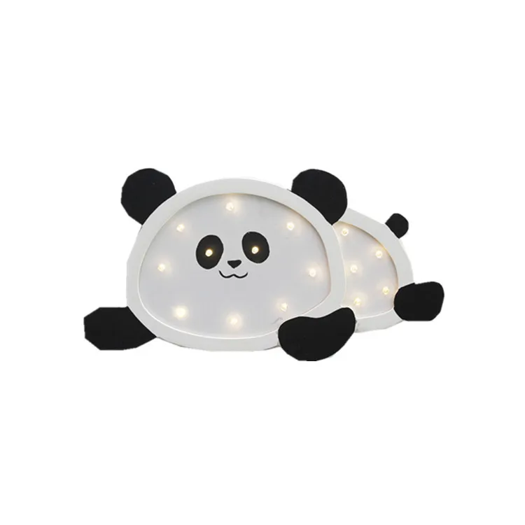 Panda Hinnixy скандинавские животные ночник тетрагональный динозавр Жираф настенный подвесной светильник Детский Светильник s Декор для спальни подарок для мальчика - Испускаемый цвет: Panda