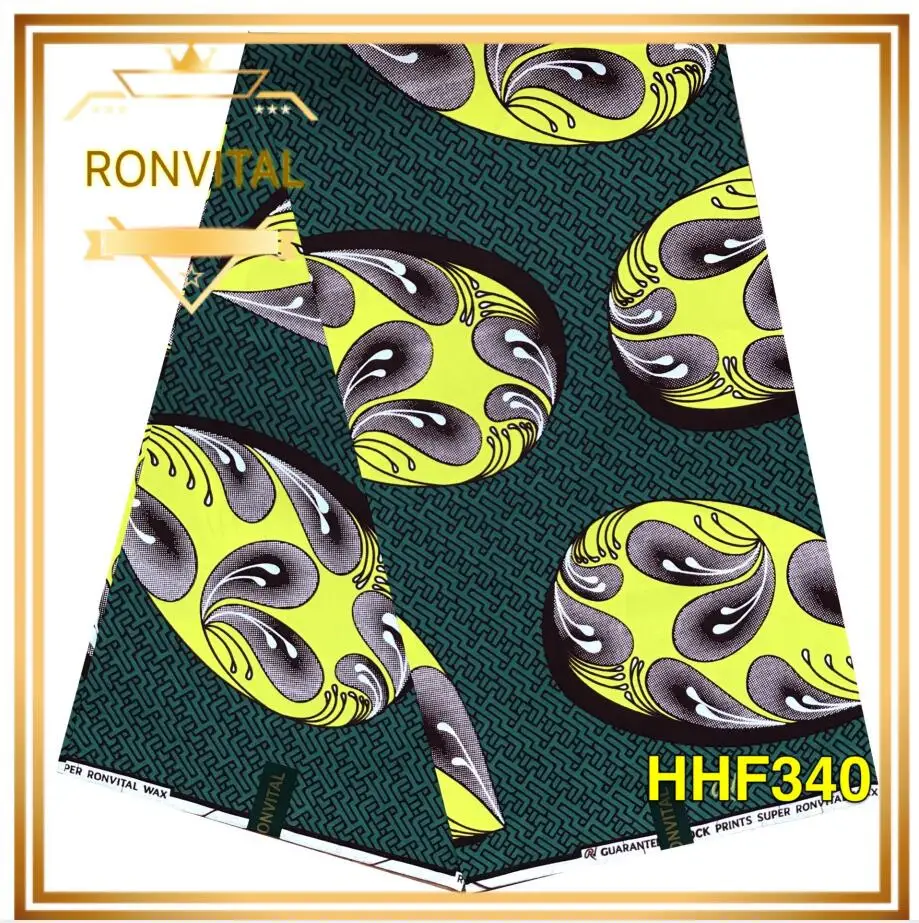 HHF340 Женское платье DIY ткань воск ronvital Африканский воск высокого качества хлопок Принт материал DIY ткани 6 ярдов/партия - Цвет: HHF340