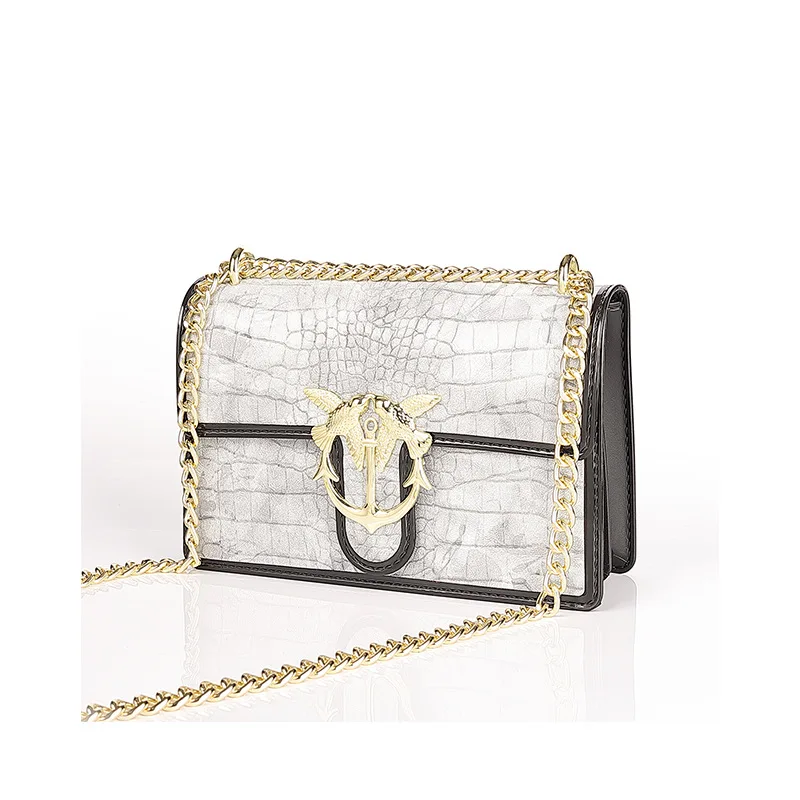 

2019 New Style Lock Hand Chain Jelly Bag Mini Versatile Stone Pattern Shoulder Classic WOMEN'S Bag Fashion