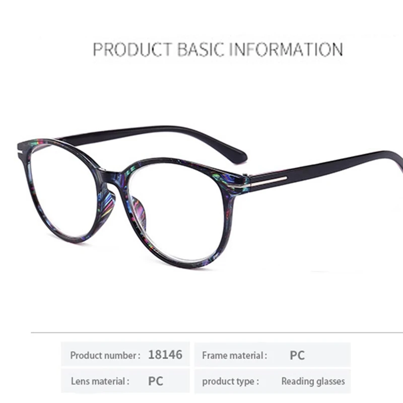 New Women Cat Eye Reading Glasses Vintage Reader Fashion Flower Print+1.0 1.5 2.0 2.5 3.0 3.5