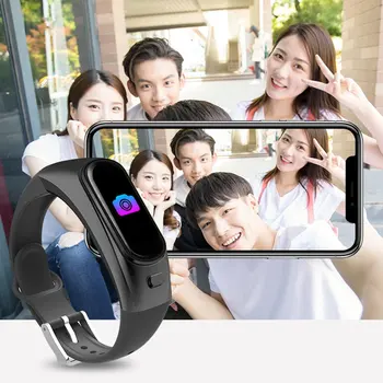 

Latest Sport Smart Bracelet Smart Watch Earphone Camera IP67 Waterproof Fitness Tracker Health Monitor Adult Headphone Adult
