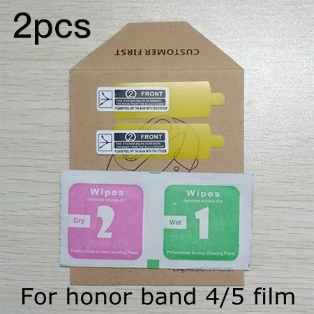 Силиконовый ремешок для Honor band 5 4 браслет сменный ремешок на запястье для Honor band 5 Oximetry Защитная пленка для huawei Band 4 - Цвет: honor band 4 5 film