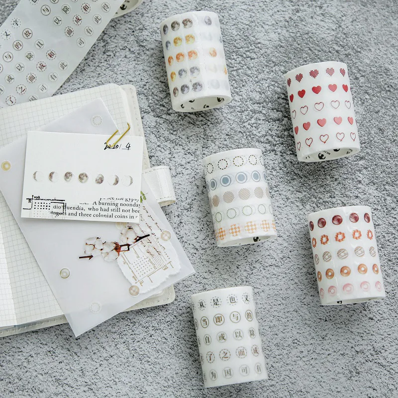 Базовая точка лента Washi японский Бумага Diy планировщик изоляционная клейкая