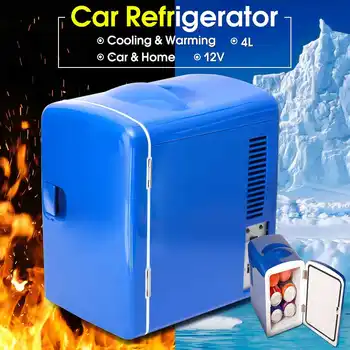 

12V 4L Car Refrigerator Freezer Cooler Warmer Cooling Portable Mini Fridge Box Auto Automobile Vehicle Home Dual Use