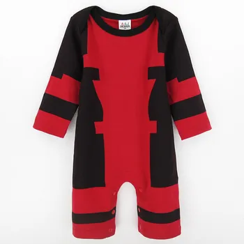 

Baby Boys Deadpool Costume Romper Infant Outfit Newborn Long Sleeve Party Playsuits Toddler Overall For Newborn Christmas Gift