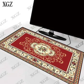 

XGZ Red Persian Carpet Lock Edge Large Gaming Mouse Pad PC Computer Gamer Keyboard Rug Mat Desk pad for CSGO DOTA LOL