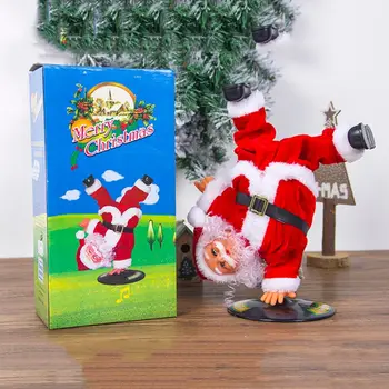 

Christmas Decorations Upside-down Street Dance Santa Claus Electric Music Toys for Children 634E