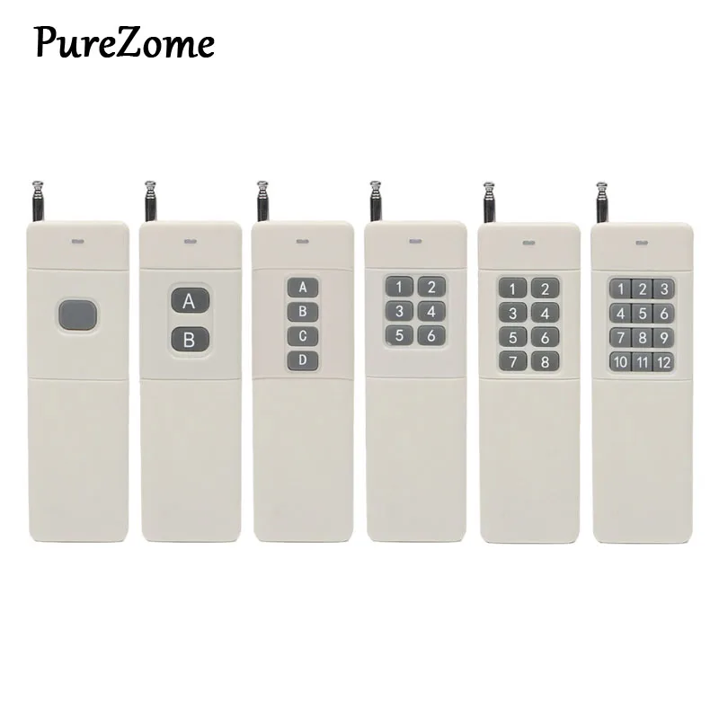 

3000m Long Range High Power 1/2/4/6/8/12CH RF Remote Control Transmitter 433 MHz