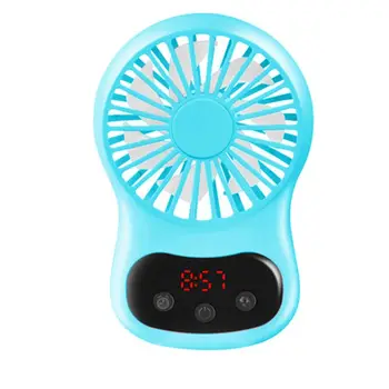 

Mini Portable Creative Desktop Fan with Time Clock USB Rechargeable Handheld Air Cooler Summer Cooling Tool