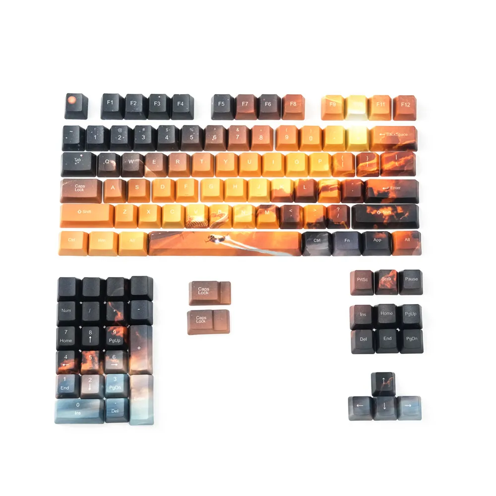 

Saturn Keycap PBT Sublimation Mechanical Keyboard Key-cap 110 Keycaps OEM Profile Personalized Button G Switch Cherry Switch
