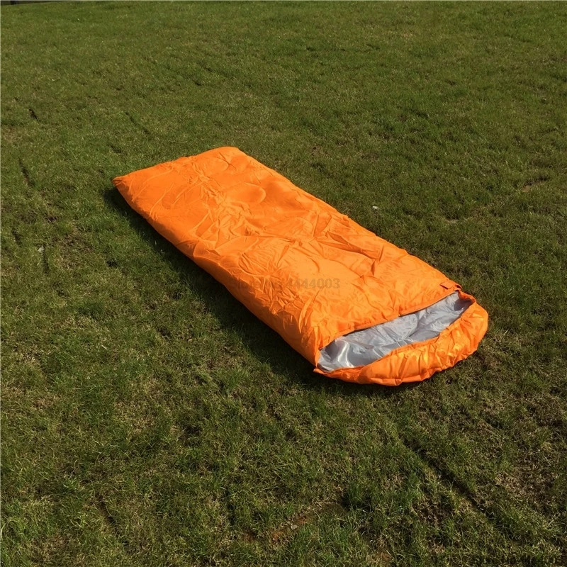 1.8kg Cotton Splicing Single Sleeping Bag Outdoor Waterproof Hiking Climbing Bag Camping Keep Warm Hooded Sleep Bag AA52017