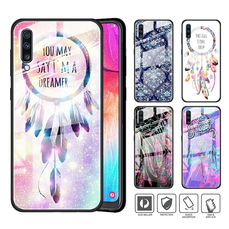 Чехол для телефона из закаленного стекла Samsung Galaxy A50 A70 A51 A71 A10 A20 A30 A40 A91 A01 M31 M21