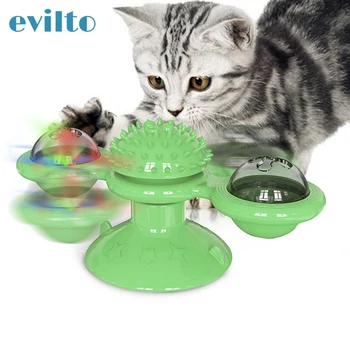 

Windmill Cat Toy Turntable Teasing Pet Toy Scratching Tickle Pet ball Toys With Led Interactive Puzzle Smart Pet Toy Cat Supplie