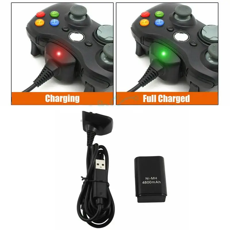 Зарядное устройство для Xbox 360 Аккумуляторный блок USB перезаряжаемая батарея