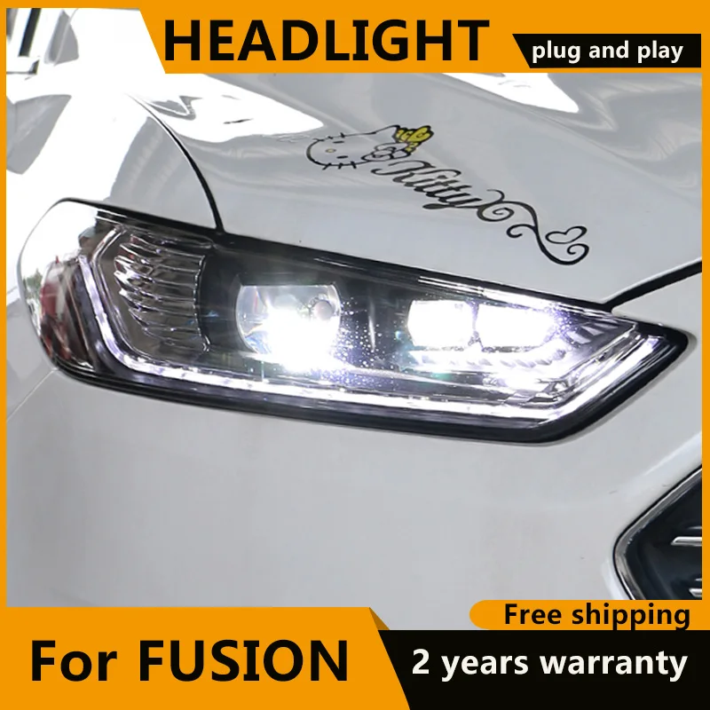 Автомобильный Стайлинг для Ford fusion 2013 2015 динамичессветодиодный светодиодная фара