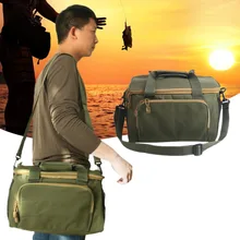 Сумка для мелочей, холст, Океанский набор инструментов, мешок 37*25*25 см, сумка для рыбалки на открытом воздухе, армейский зеленый, походный, многофункциональный, с реками