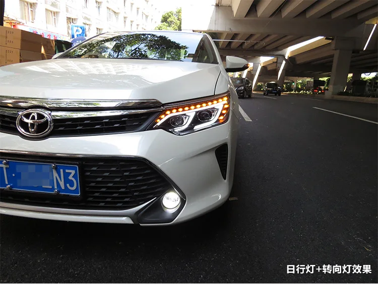 Автомобильный Стайлинг для Toyota Camry V55 светодиодный фонарь- год Camry фары drl Объектив двойной луч H7 HID Xenon