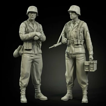 

1/35 ancient MG-42 Team Set include 2 Resin figure Model kits Miniature gk Unassembly Unpainted