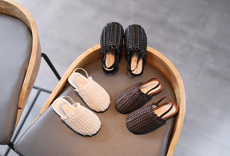 2021 Sandals Korean Girl Woven Sandals Children Retro Footwear Casual Shoes Children Shoes Sandals And Slippers children's shoes for high arches