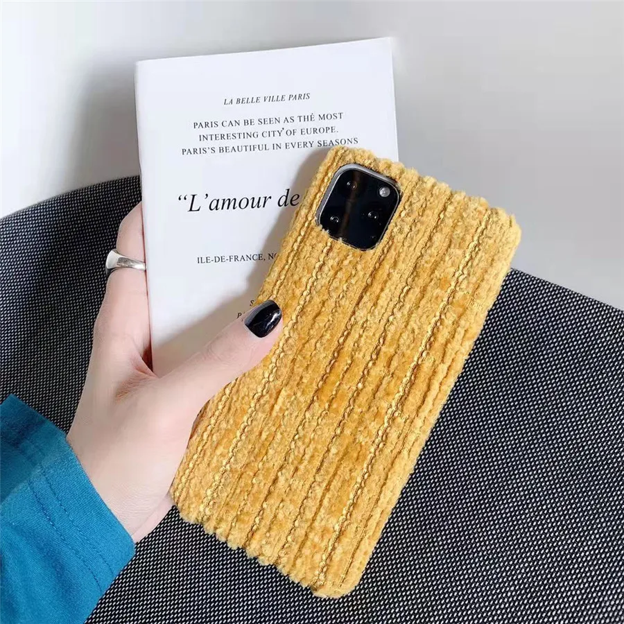 Плюшевый чехол для телефона iphone 11 Pro 11Pro XR XS MAX зимний мягкий меховой Меховой 8plus 7plus