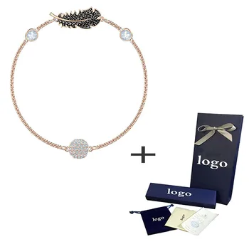 

SWA Fashion Exquisite Romantic Feather Bracelet Personalized Simple Ladies Ornaments For Girlfriend Best Birthday Jewelry Gift