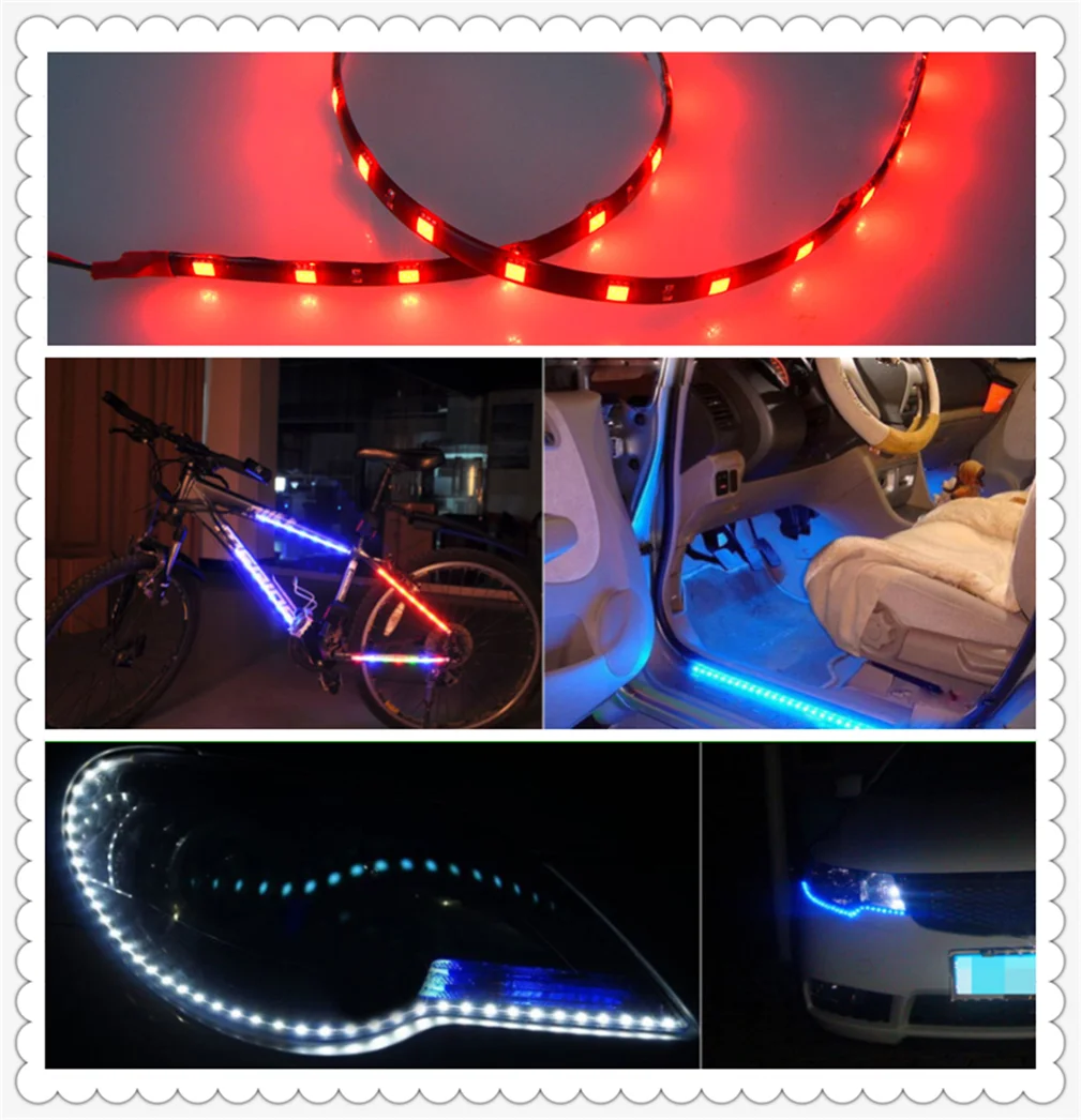 2 patch waterproof car soft light with motorcycle decorative lighting for Toyota FJ Cruiser RAV4 CROWN VIOS LAND CRUISER | Автомобили и