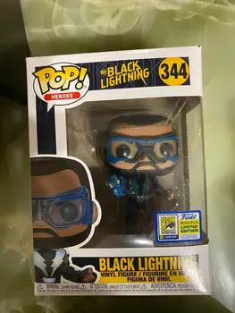 

2020 SDCC Exclusive Funko pop Official Sticker Black Lightning Vinyl Action Figure Collectible Model Toy with Original Box
