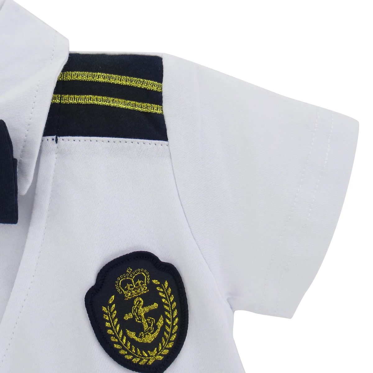Najtaniej Chłopcy kapitan kostium Romper z kapeluszem noworodek Halloween Cosplay kombinezon maluch Skipper Sailor Playsuit