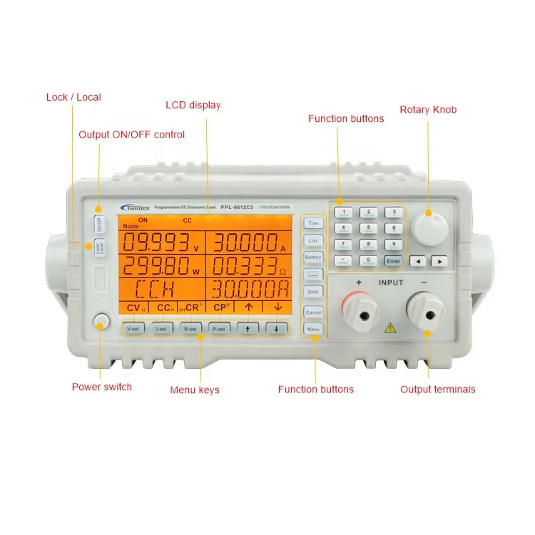 US $1.200.00 PPL8612C3 300W 150V 60A High Performance Programmable Intelligent DC Electronic Load