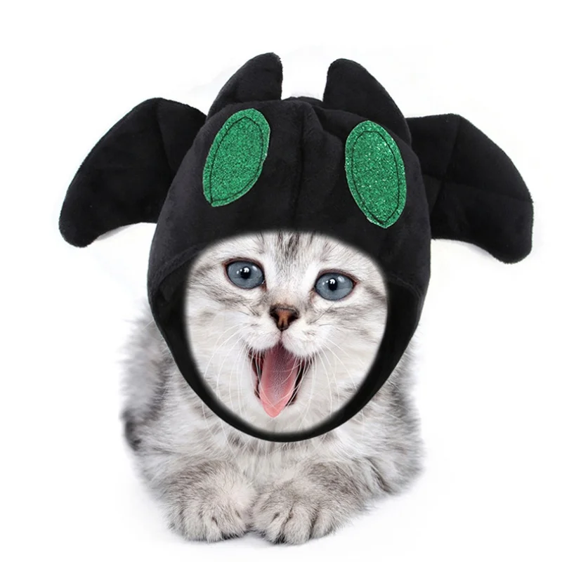 Cute Cartoon Pet Caps Halloween Festival Dress Up Bat Hat Head Gear Supplies Funny Costume Cosplay Cats Dogs # | Дом и сад