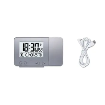 

Multi-function Projection Alarm Clock with Time Temperature Projection LED Screen Alarm Clock USB Charging Clock