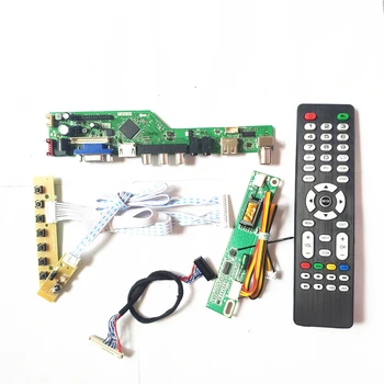 

For LP141WX1-TL03/TL04 T.V56 controller board LCD display panel 1CCFL 30Pin LVDS VGA HDMI AV USB RF Remote+Inverter+keyboard Kit