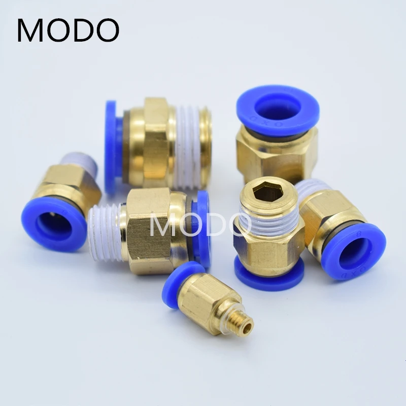 

Air Pneumatic 10mm 8mm 12mm 6mm 4mm Hose Tube Male Thread Air Pipe Connector Quick Coupling Brass Fitting1/4"BSP 1/2" 1/8" 3/8"