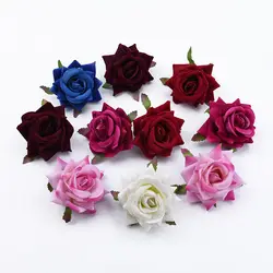 50/100 штук высокого качества фланелевые розы украшения дома аксессуары свадебные декоративные искусственные цветы растения