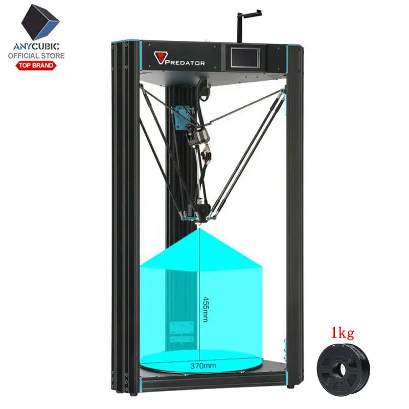 ANYCUBIC Predator 3d принтер impresora крупнейший Delta шкив с автоматическим выравниванием
