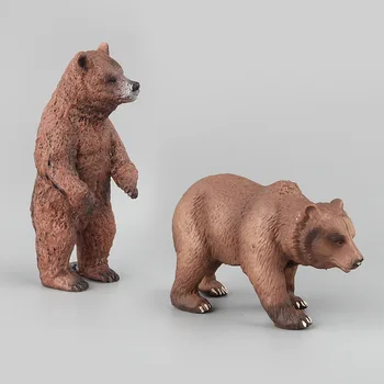 

Animal Model Mini Brown Bear Grizzly Model Static Doll Ornaments Nursing Toy Animals Brown Bear a