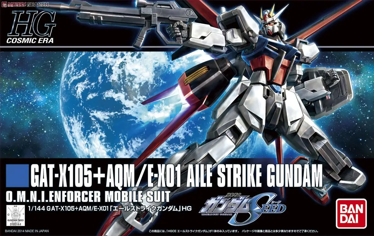 BANDAI GUNDAM HGUC 1/144 Фотосессия + AQM/EX01 модель Aile Strike Gundam детская сборка робот аниме