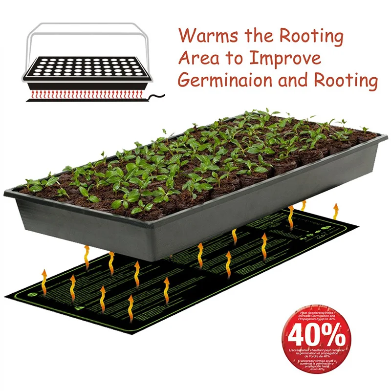 

Seedling Heat Mat 24*52CM/52*52CM/122*52CM Plant Flower Germination Propagation Clone Starter Pad Electric UK/US/EU Warm Blanket