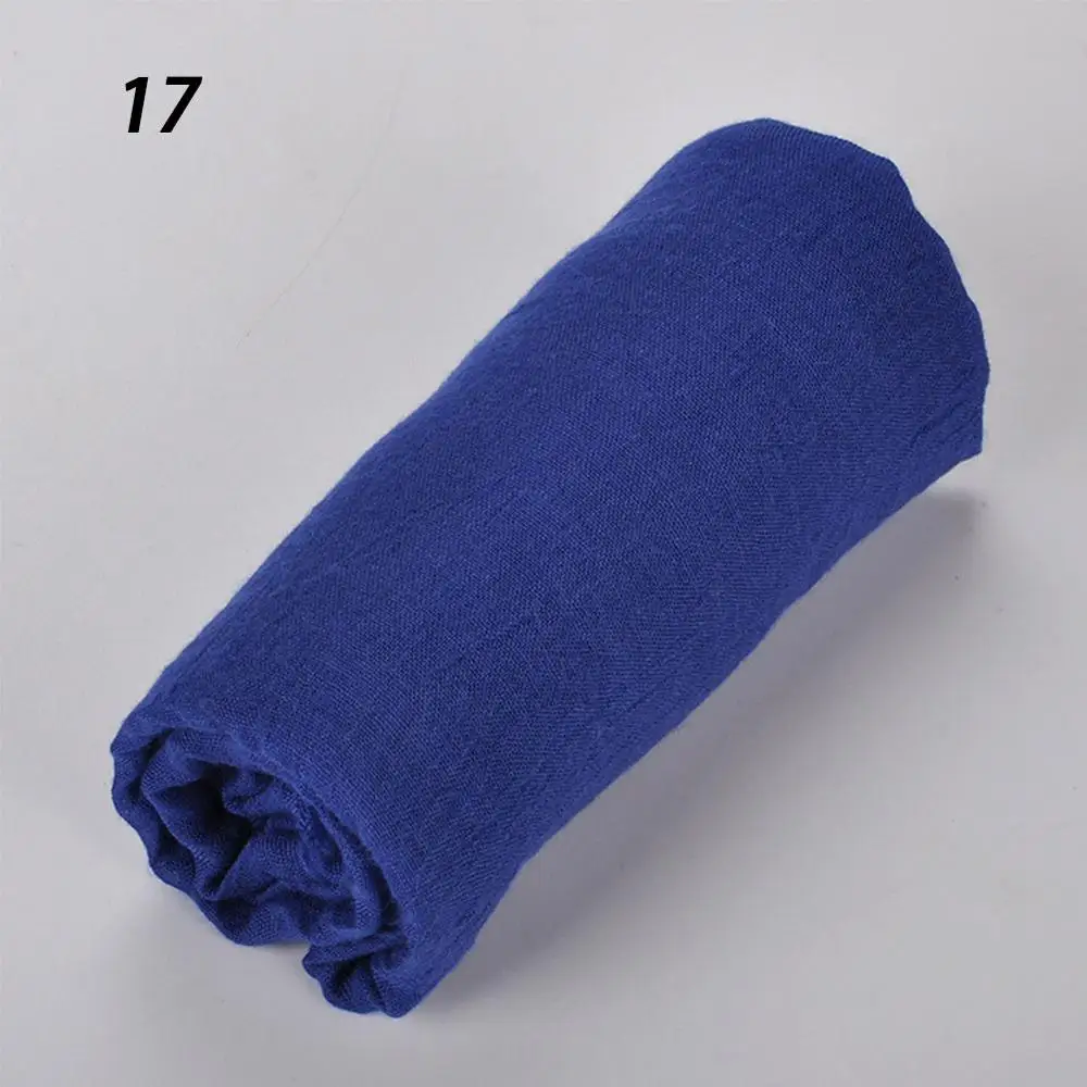 17 Diamond Blue Sparsil женские летние мягкие TR хлопковые шарфы Ретро кисточки сплошной цвет 180x90 шали женские тонкие палантины хиджаб пляжный праздничный шарф - Цвет: 17 Diamond Blue