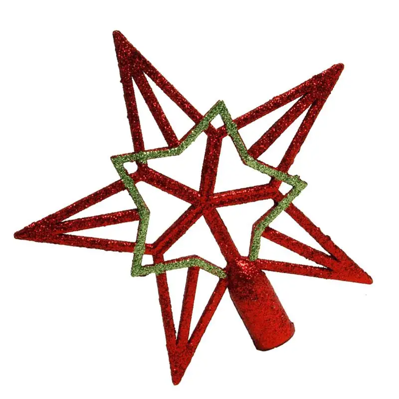 20 см Рождественская елка звезда Топпер блестящая Рождественская елка украшения домашний декор