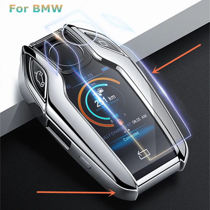 

TPU Car Fully Key Case Cover Fully Key Shell Remote Key Protector for BMW 7 Series 740 6 Series GT 5 Series 530i X3 Display Key