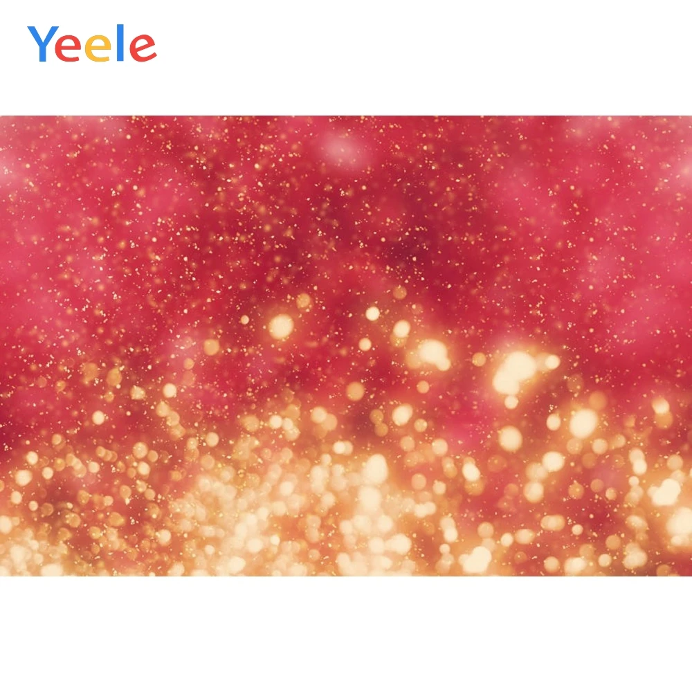 

Christmas Backdrop Light Bokeh Red Golden Glitter Dot Photography Background For Photo Studio Baby Portrait Photophone Photozone