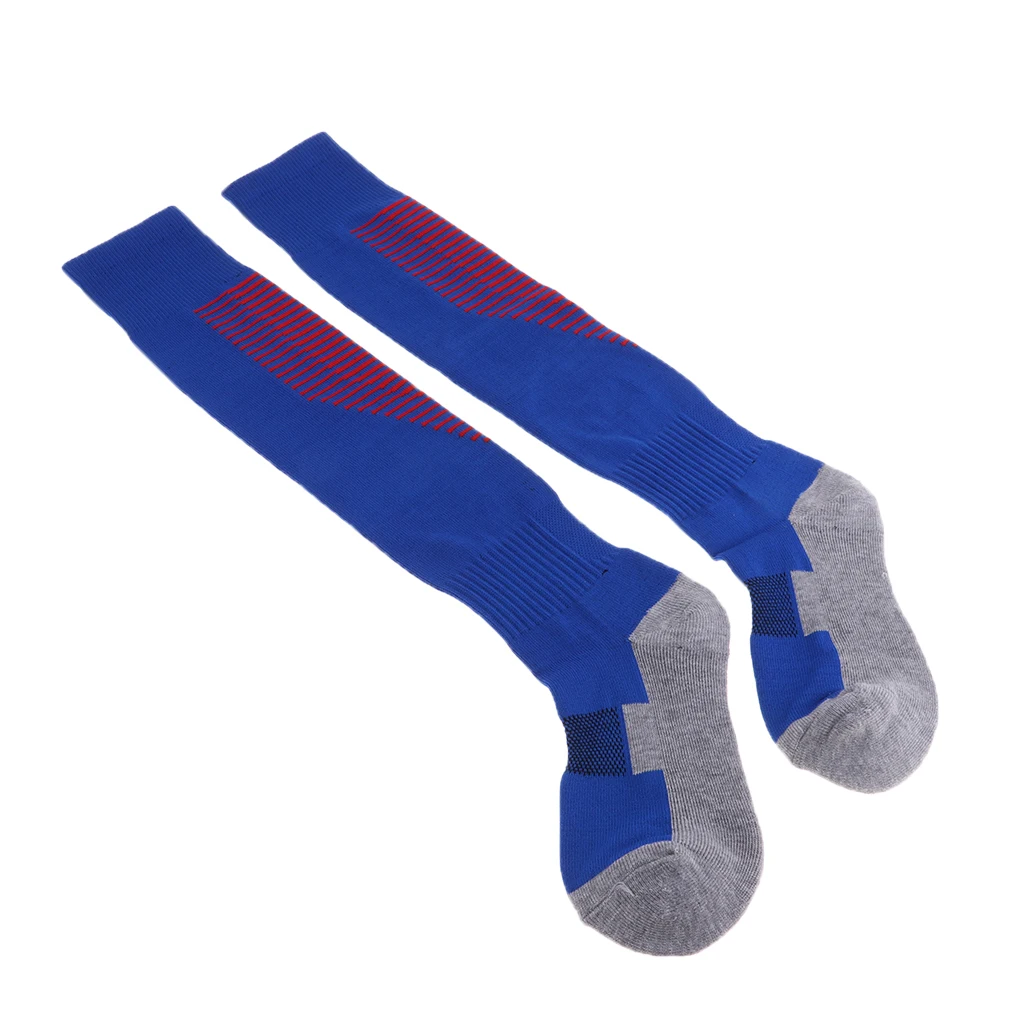 Football Socks Knee High Stripe Athletic Socks Sport Game Compression Stockings Breathable for Men Adults 