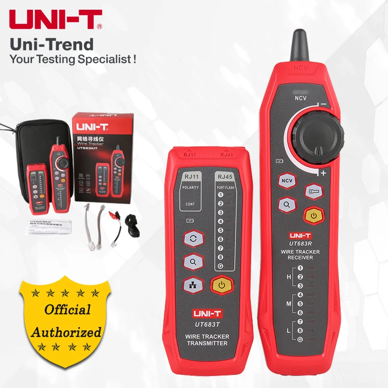 UNI-T UT683KIT intelligent network line finder; telephone network line finder/pairing/anti-interference patrol line checker afbeelding