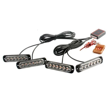 

24LED ​Flash Light Amber Strobe Flash Light Dash Emergency Lamp Kit 16W