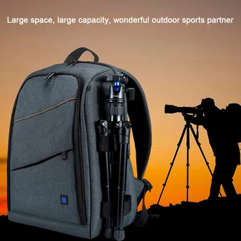 

Zipper Camera Backpack Sunglasses Waterproof Scratchproof Food Travel Outdoor Laptop Large Capacity Bag Dual Shoulder SLR DSLR