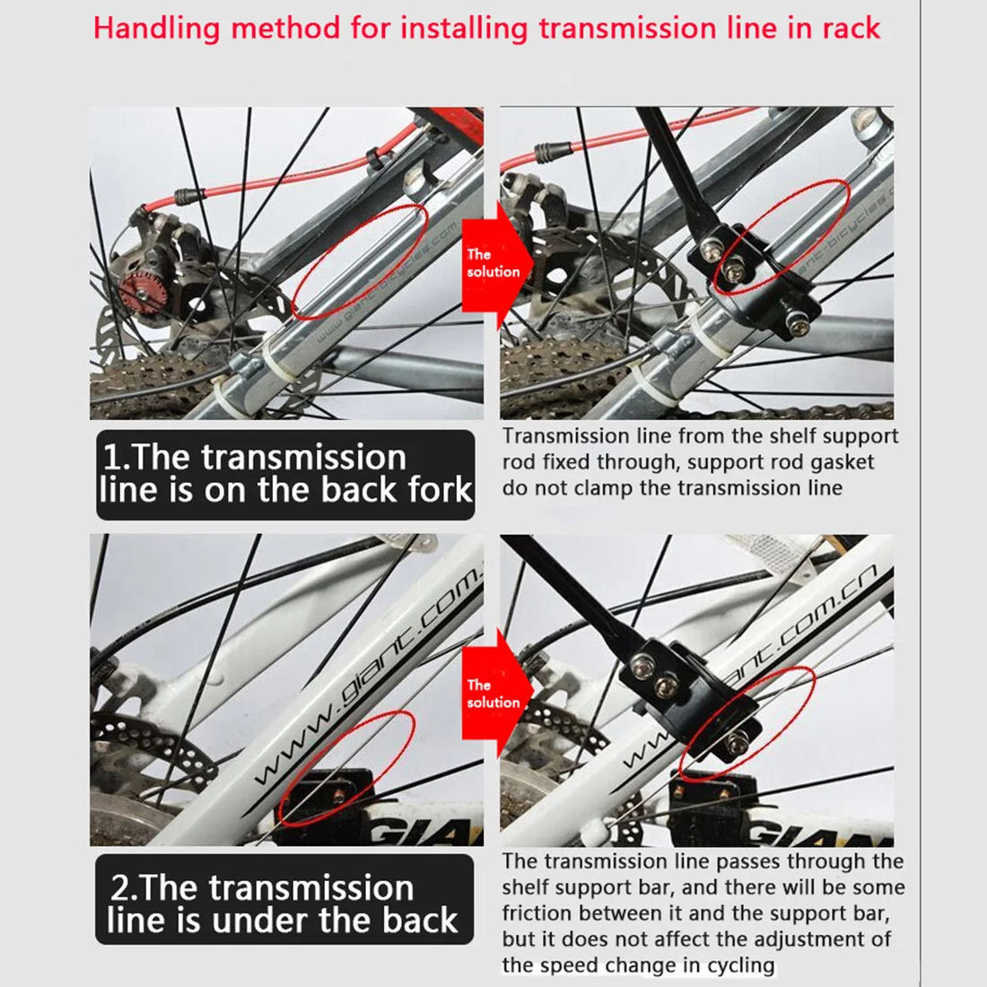 Perfect CITYWAY Bike Rear Shelf Bike Rack Luggage Rear Carrier Trunk For MTB Bicycle - Square Shape Feet Support + Mud Guard 5