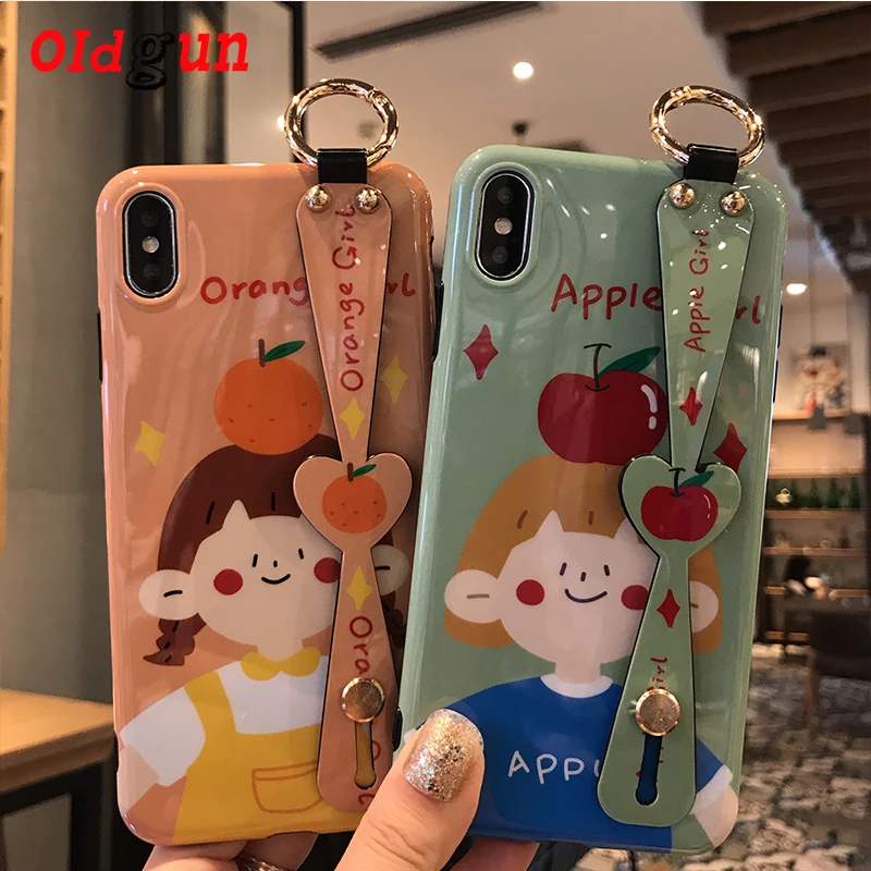 

2019 new iPhone11 couple mobile phone shell iPhoneX XS XR XSMax soft plastic phone bag cartoon girl 11proMAX mobile phone sets
