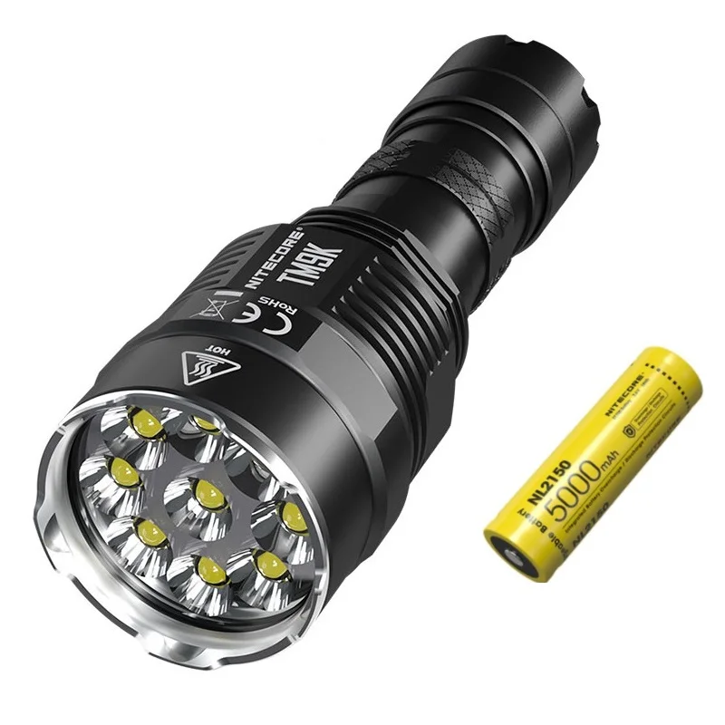 

NITECORE TM9K Power LED Flashlight CREE XP-L HD V6 9500 Lumens Rechargeble Tactical Flashlight Including Built-in 21700 Battery