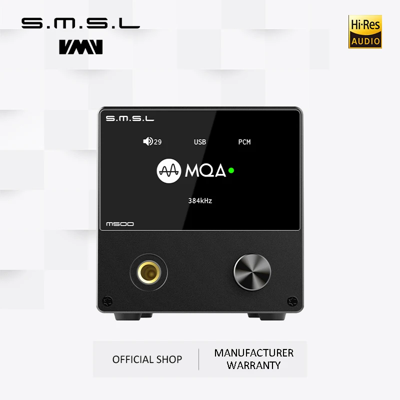SMSL M500 аудио усилитель и XMOS стандарт поддерживает MQA D/A чип ES9038PRO DoP родной DSD 32 бит/768